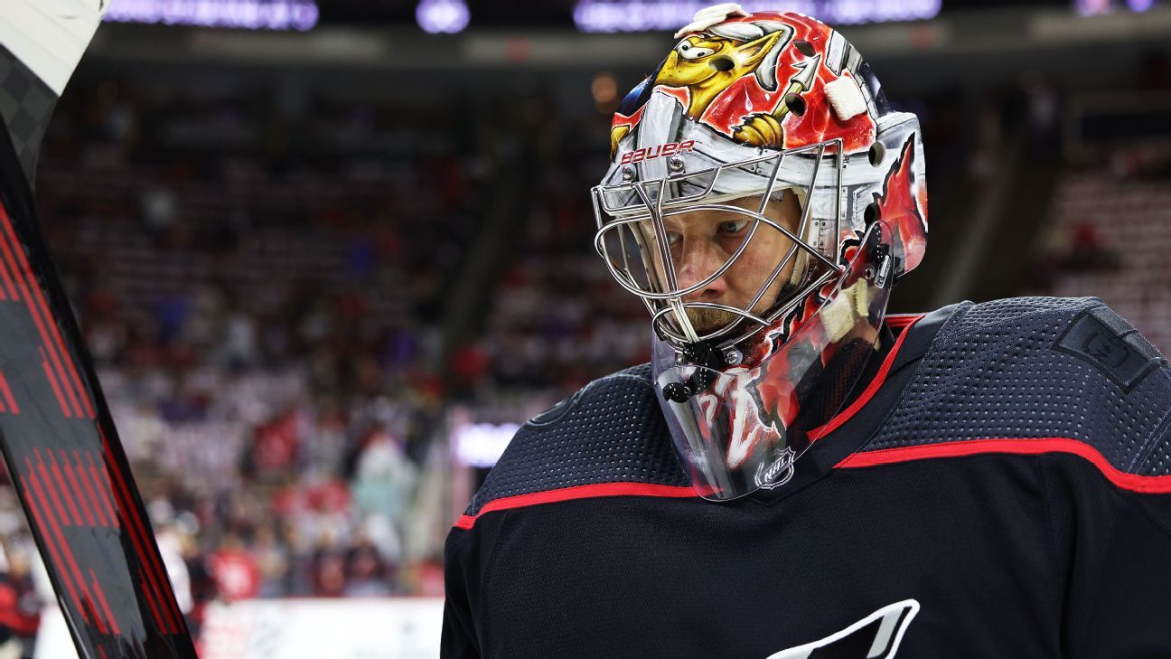 Canes start Raanta after Andersen's 4-OT opener