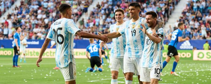 Lionel Messi scores five goals as Argentina extends unbeaten run to 33 games