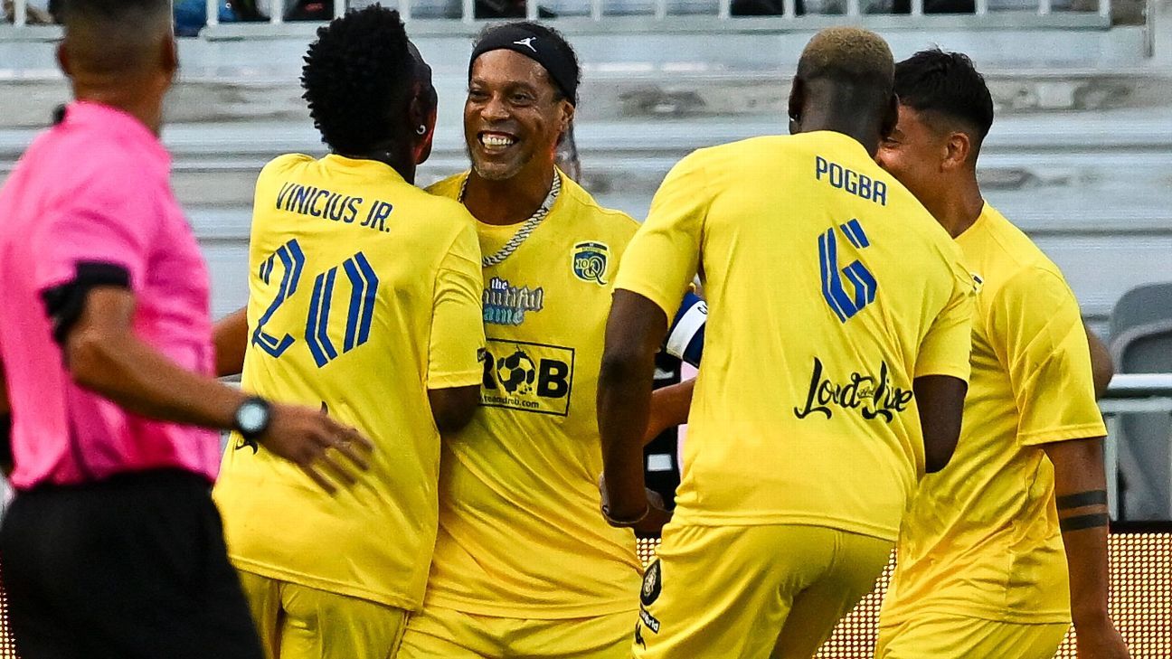 Vinicius Jr., Pogba, McKennie play in Ronaldinho, Roberto Carlos’ wild match in Miami