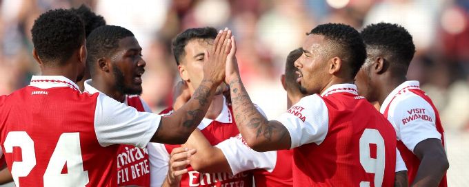 Gabriel Jesus scores twice as Arsenal fight back to claim preseason win over Nurnberg