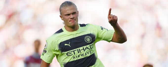 Erling Haaland snags brace as he guides Man City to win on his Premier League debut