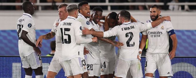 Real Madrid down Eintracht Frankfurt to win UEFA Super Cup