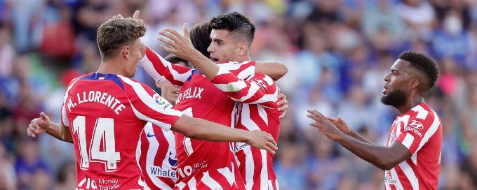 Morata double leads Atletico Madrid win at Getafe in their LaLiga opener