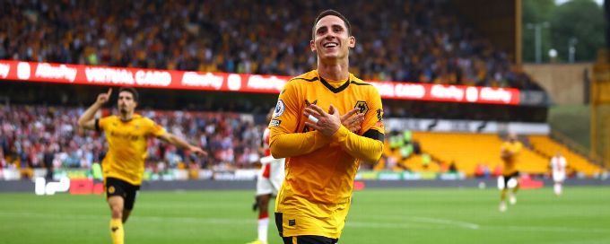 Daniel Podence gives Wolves first win of season with victory over Southampton