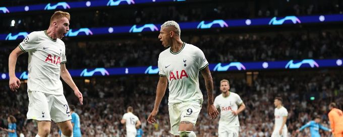 Richarlison rises up in Tottenham's Champions League win over Marseille but Son Heung-Min struggles