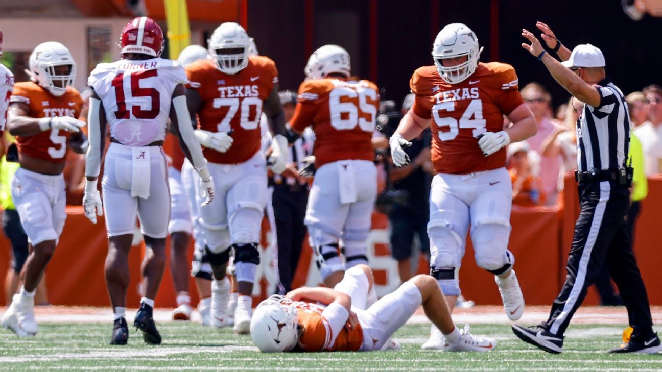 Texas Longhorns’ Quinn Ewers suffers left clavicle sprain in loss to No. 1 Alabama Crimson Tide