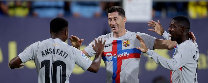 Lewandowski, Gavi, De Jong dazzle as Barcelona stroll to victory at Cadiz after medical stoppage