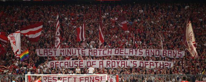 Bayern Munich fans protest match delays due to Queen Elizabeth II's death
