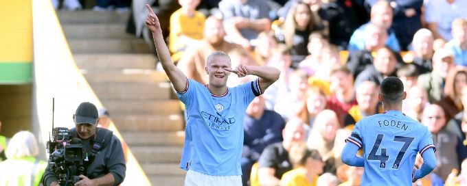 Jack Grealish, Erling Haaland, Phil Foden strike as Man City ease past 10-man Wolves