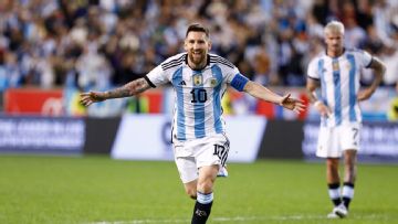 Lionel Messi scores twice as Argentina stretch unbeaten run to 35 games with win over Jamaica