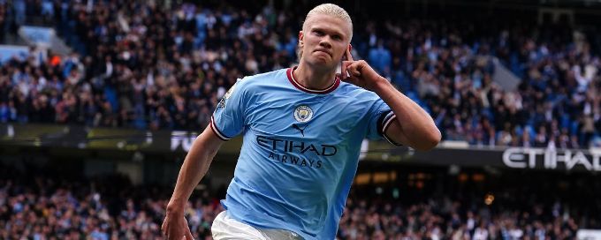Erling Haaland, Phil Foden hit hat tricks as Man City win 6-3 against Man United