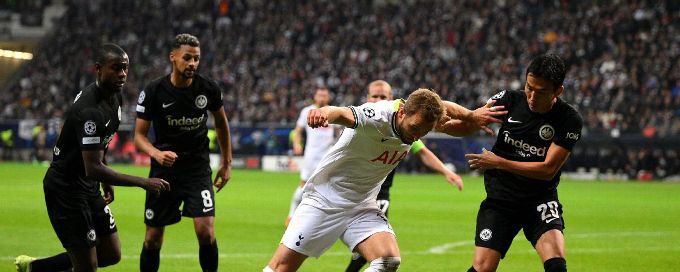 Misfiring Tottenham held to goalless draw at Eintracht Frankfurt