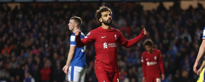 Mohamed Salah hits six-minute hat trick as Liverpool rout Rangers in 7-1 win
