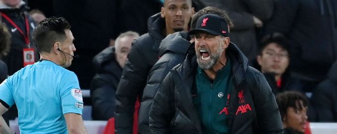 Liverpool boss Jurgen Klopp handed touchline ban for Man City outburst