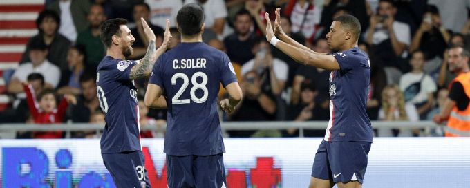 Lionel Messi, Kylian Mbappe star as PSG beat Ajaccio 3-0 in Ligue 1