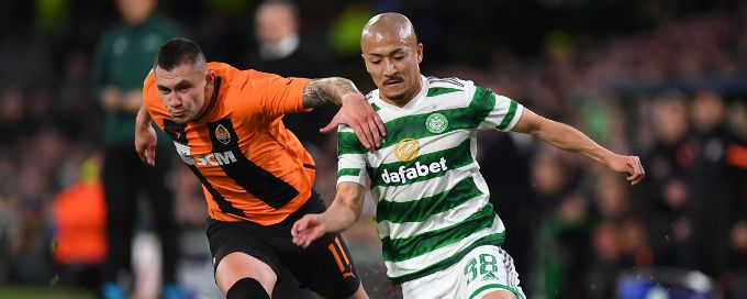 Celtic crash out of Europe after 1-1 draw with Shakhtar Donetsk