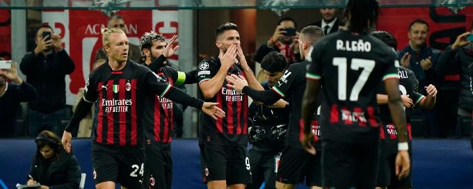 Giroud stars as AC Milan thrash Salzburg to book last-16 spot