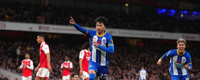 Arsenal knocked out of Carabao Cup in defeat to Brighton