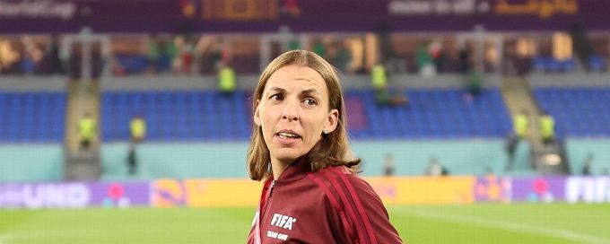 Stephanie Frappart becomes first woman to referee Ligue 1 match