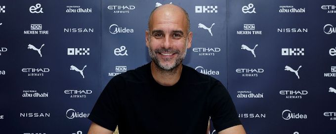 Pep Guardiola signs Manchester City contract to 2025
