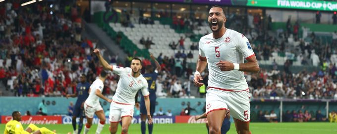 Tunisia stun holders France but eliminated from World Cup