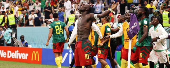 Cameroon beat group-winners Brazil but still exit World Cup