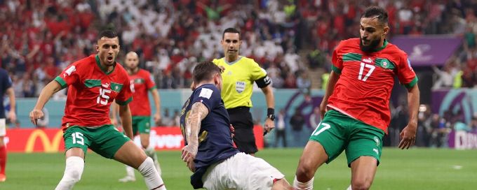 Why Morocco didn't get a VAR penalty vs. France for Theo Hernandez's challenge on Sofiane Boufal
