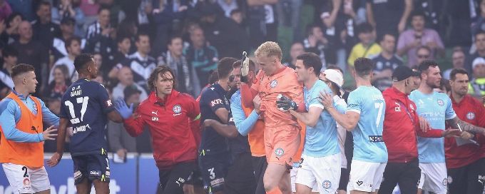 Melbourne Derby violence: Football Australia condemns pitch invaders