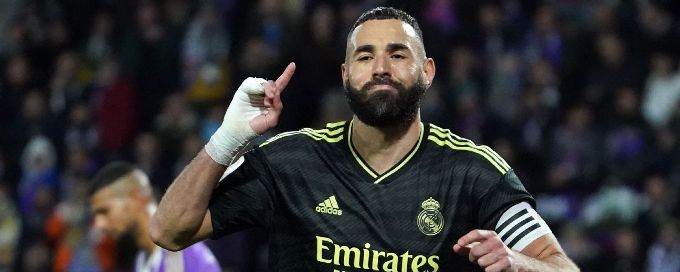 Late Benzema double on return earns Real Madrid 2-0 win at Valladolid