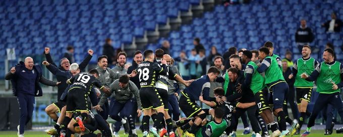 Lazio stumble again as Empoli earn last-gasp draw