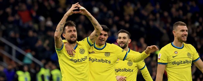 Inter come from behind to reach Coppa Italia quarter-finals