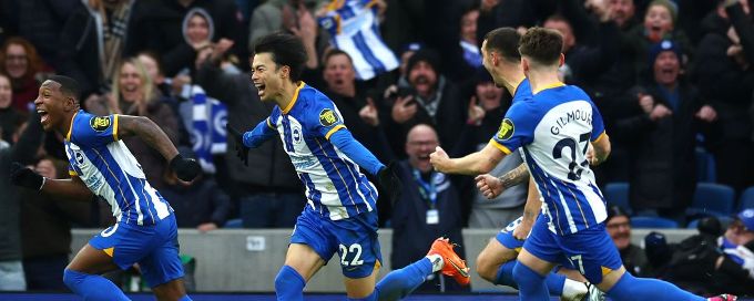 FA Cup holders Liverpool dramatically beaten by last-minute Brighton winner