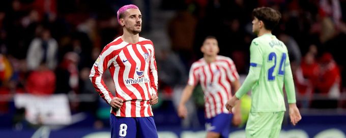 Atletico Madrid held to 1-1 draw against Getafe