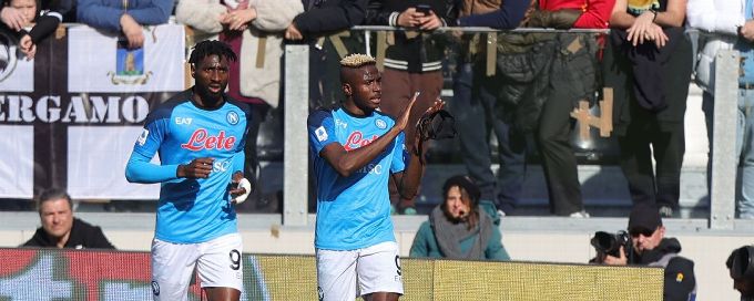 Osimhen double helps Napoli cruise past Spezia to extend lead at top