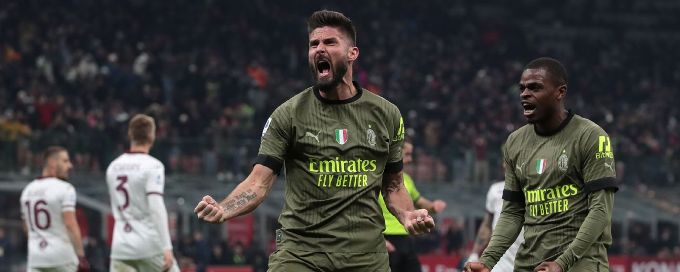 Giroud strike gives Milan win over Torino