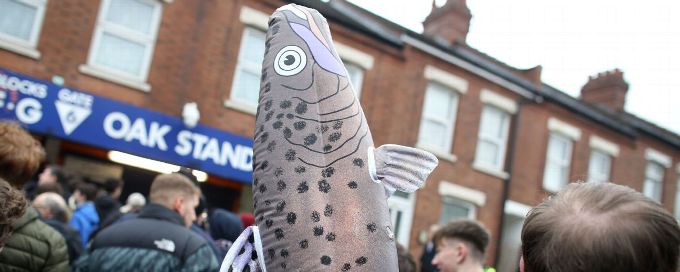 Grimsby fans fume as inflatable fish mascot denied entry to FA Cup tie