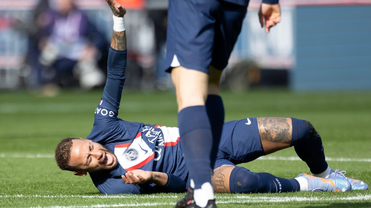 Paris Saint-Germain star Neymar will miss the rest of the season with an ankle injury