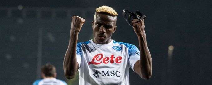 Osimhen scores again as Napoli win at Empoli to go 18 points clear in Serie A