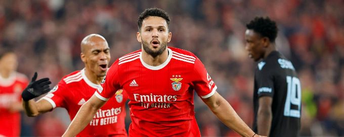 Benfica crush Brugge 5-1 to reach Champions League quarterfinals