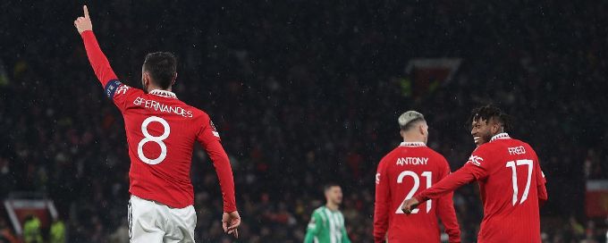 Bruno Fernandes, Manchester United quickly get over Liverpool embarrassment and rout Real Betis