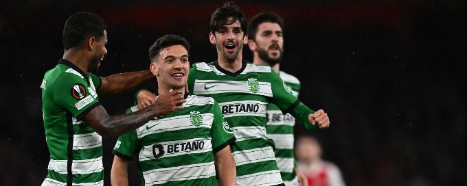 Sporting CP beat Arsenal in Europa League shootout after Goncalves worldie