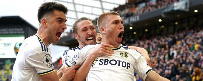 Leeds out of relegation zone with thrilling 4-2 win over Wolves