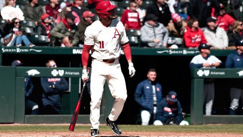 Hogs' pitching, power at plate too much for Auburn