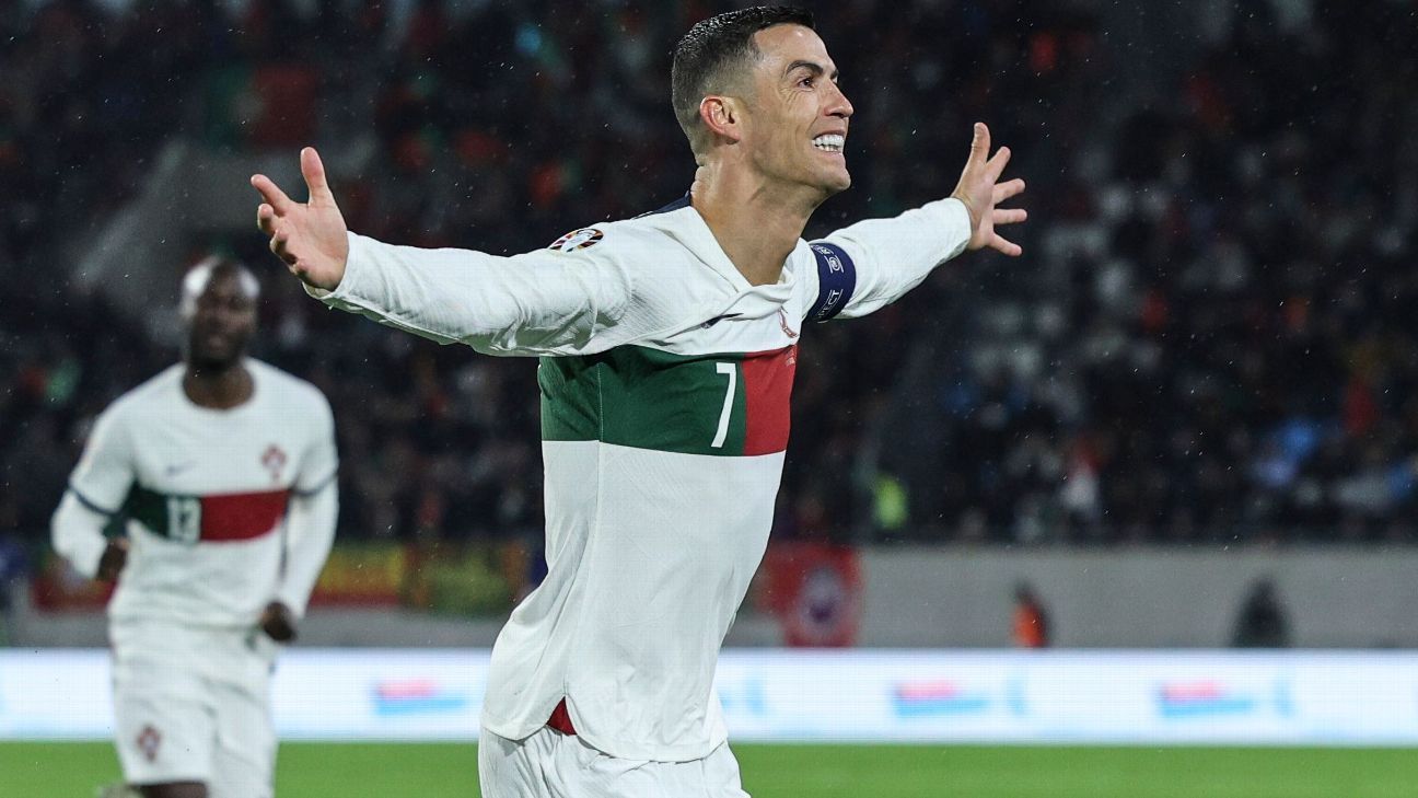 Cristiano Ronaldo scores two goals and Portugal crushes Luxembourg