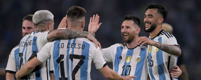 Argentina thrash Curacao on another record night for Lionel Messi
