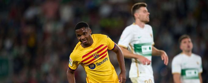 Ansu Fati brushes off difficult week as Barcelona cruise to win over Elche