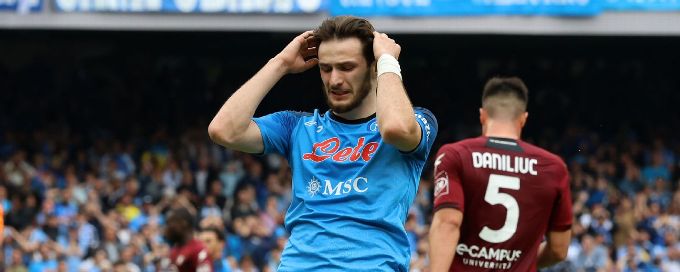 Napoli's title party delayed after Salernitana rescue late draw
