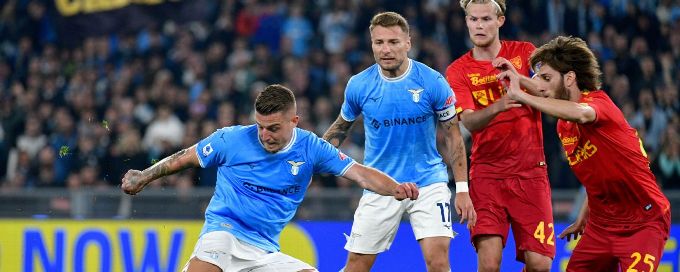 Late goal gives Lazio a 2-2 draw against Lecce