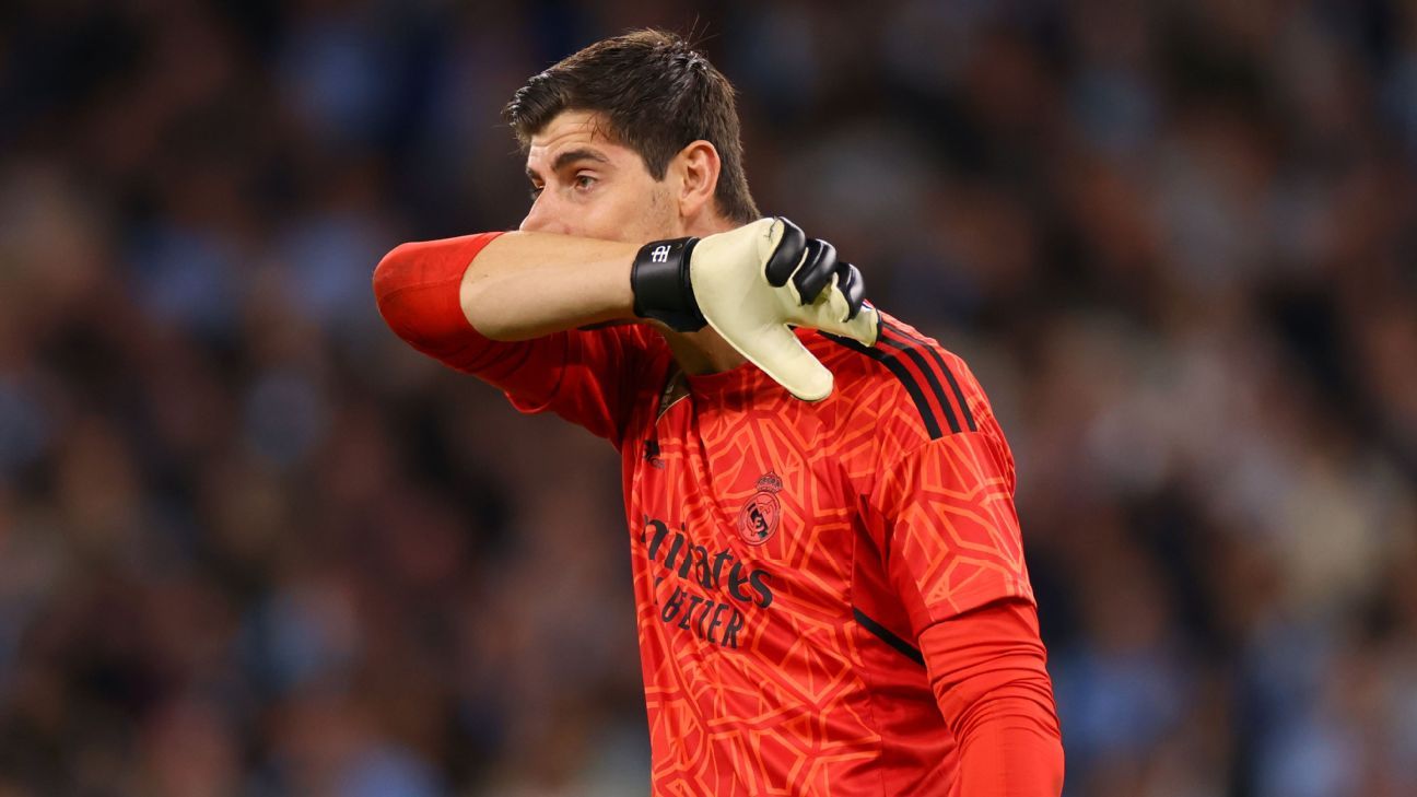 Courtois suffers knee ligament tear, impacting his season with Real Madrid