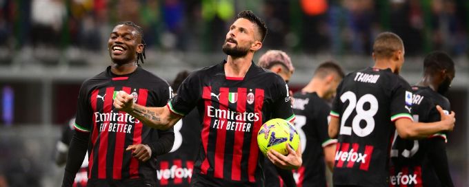 Giroud nets hat trick as Milan thrash Sampdoria 5-1